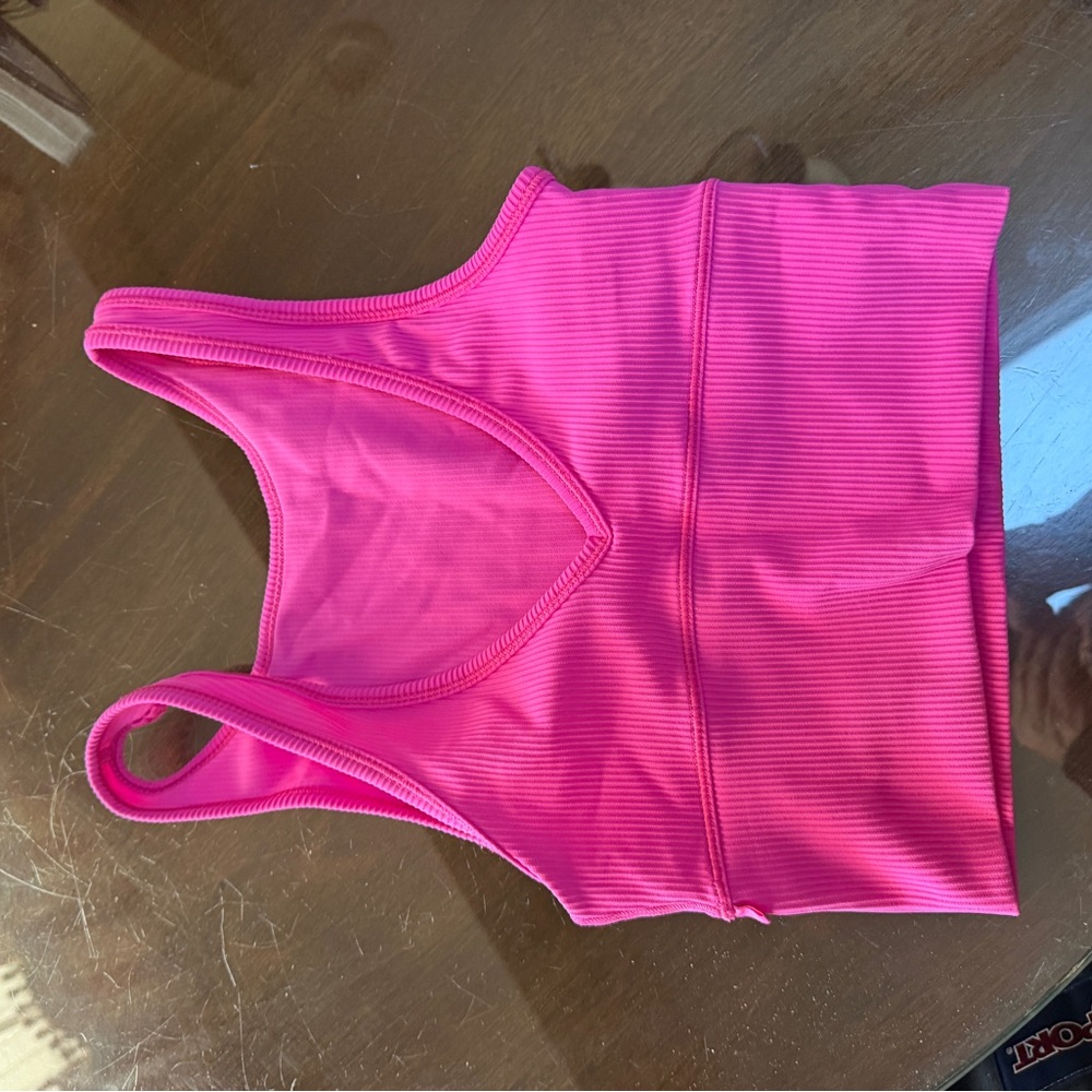 lululemon athletica Hot Pink Ribbed Sports Bra Top
